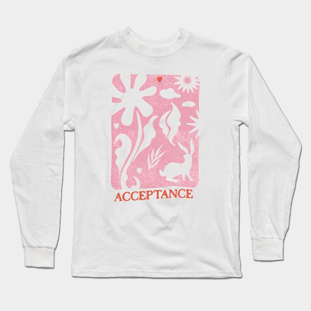 Boho Pink Acceptance Long Sleeve T-Shirt by Annelie